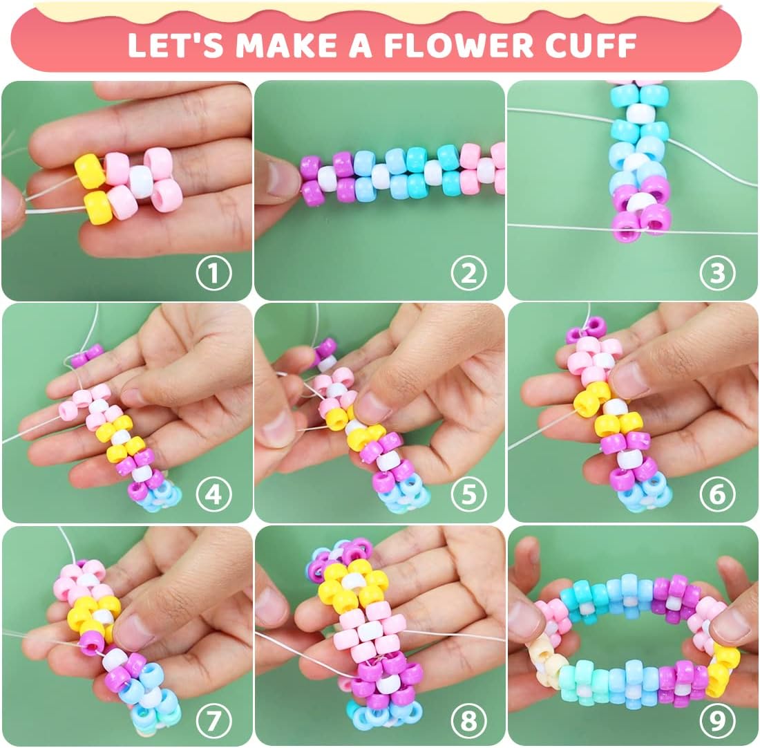 Glitter Pony Beads(1000pcs Dark Yellow Glitter), Beads for Jewelry Making, Beading Supplies, Arts & Crafts Materials for Jewelry Making.