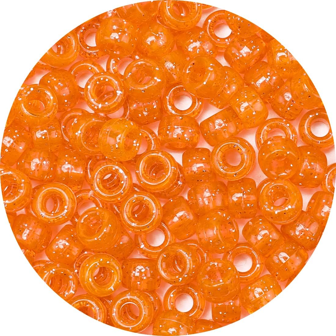 Glitter Pony Beads(1000pcs Dark Yellow Glitter), Beads for Jewelry Making, Beading Supplies, Arts & Crafts Materials for Jewelry Making.