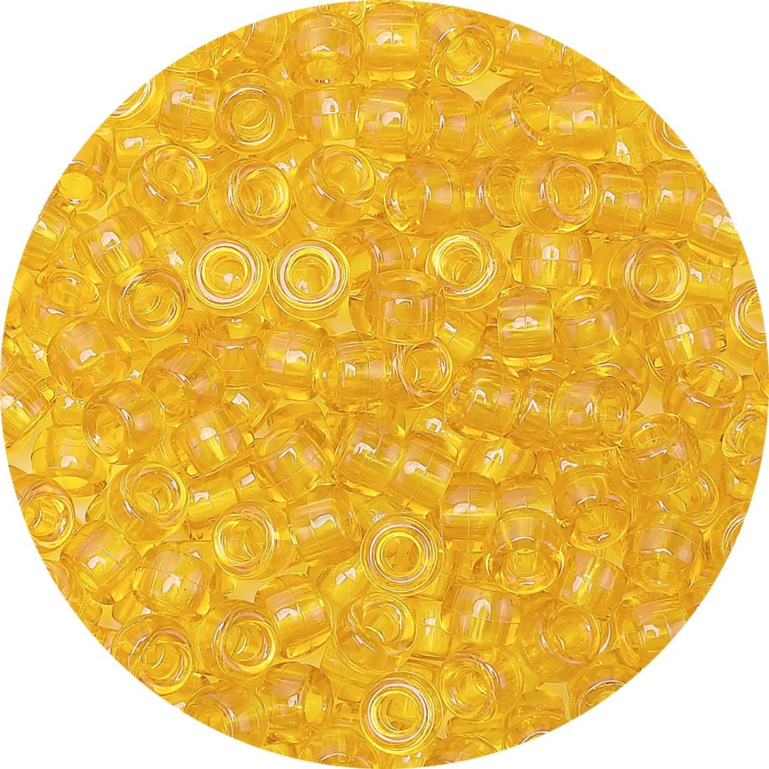Glitter Pony Beads(1000pcs Dark Yellow Glitter), Beads for Jewelry Making, Beading Supplies, Arts & Crafts Materials for Jewelry Making.