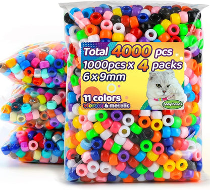 Glitter Pony Beads(1000pcs Dark Yellow Glitter), Beads for Jewelry Making, Beading Supplies, Arts & Crafts Materials for Jewelry Making.