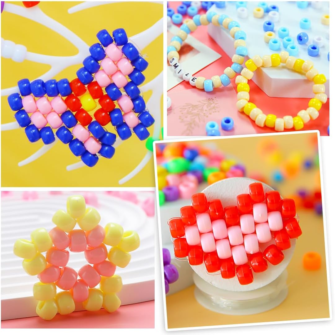 Glitter Pony Beads(1000pcs Dark Yellow Glitter), Beads for Jewelry Making, Beading Supplies, Arts & Crafts Materials for Jewelry Making.