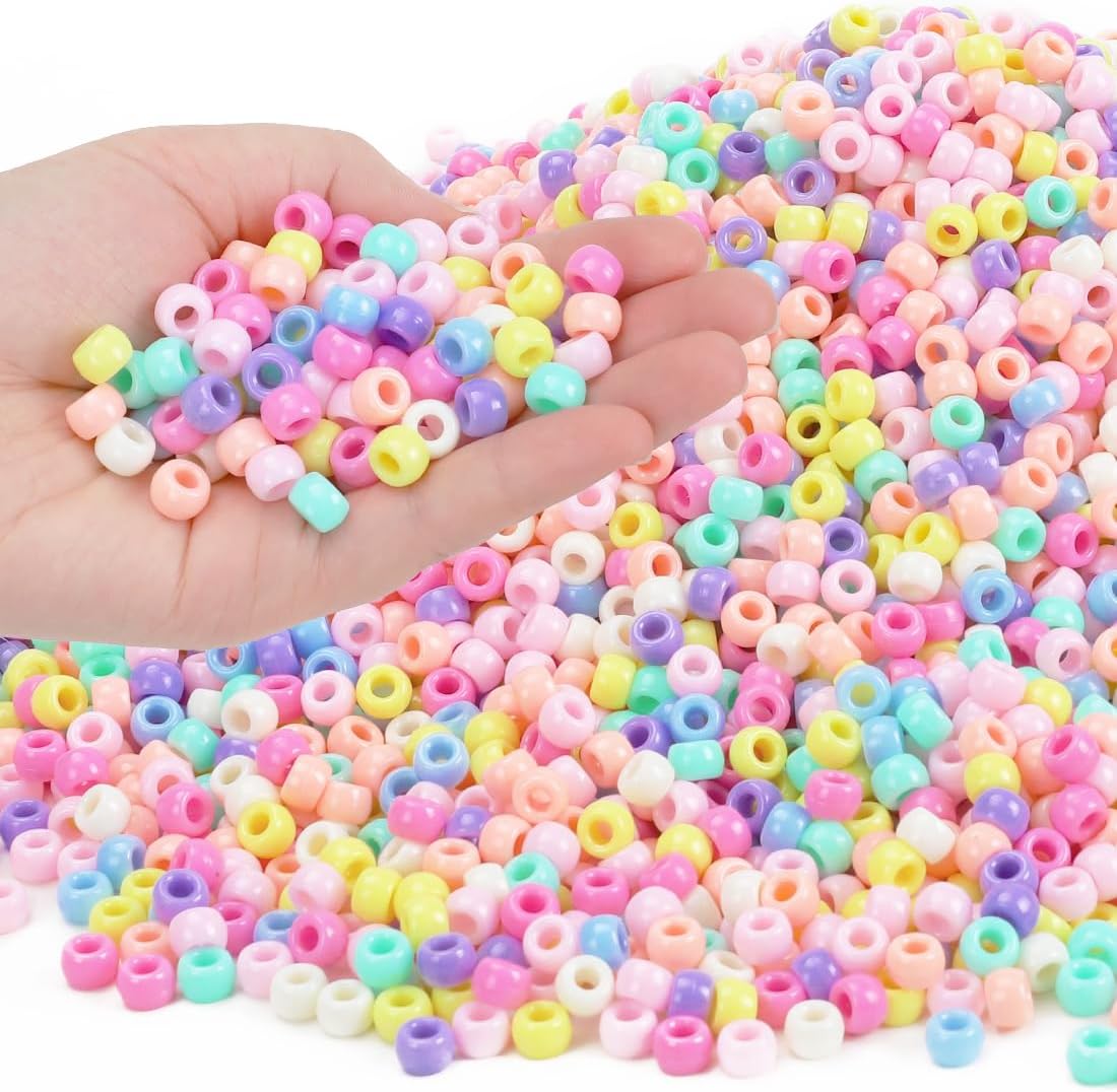 Glitter Pony Beads(1000pcs Dark Yellow Glitter), Beads for Jewelry Making, Beading Supplies, Arts & Crafts Materials for Jewelry Making.
