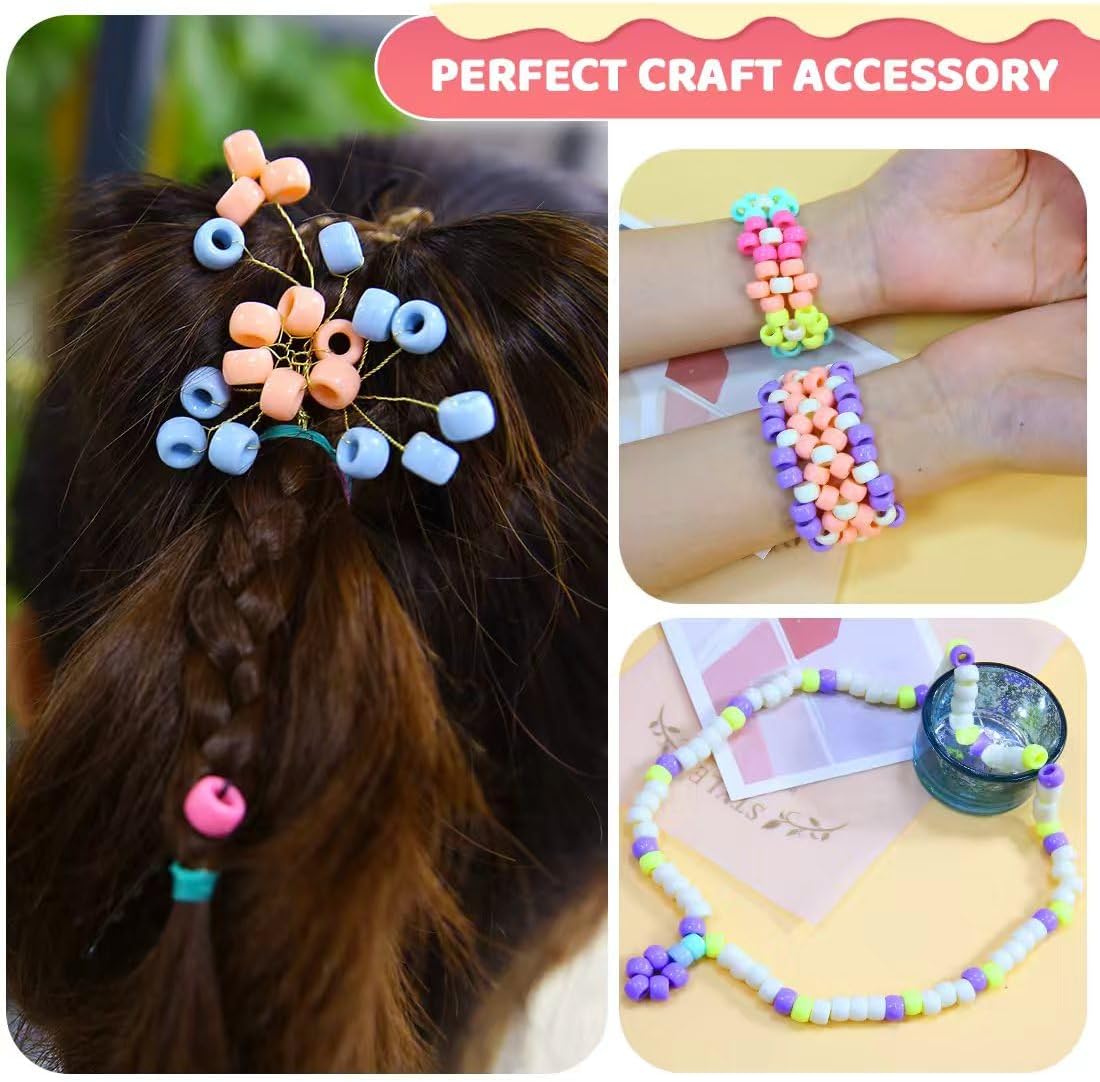 Glitter Pony Beads(1000pcs Dark Yellow Glitter), Beads for Jewelry Making, Beading Supplies, Arts & Crafts Materials for Jewelry Making.
