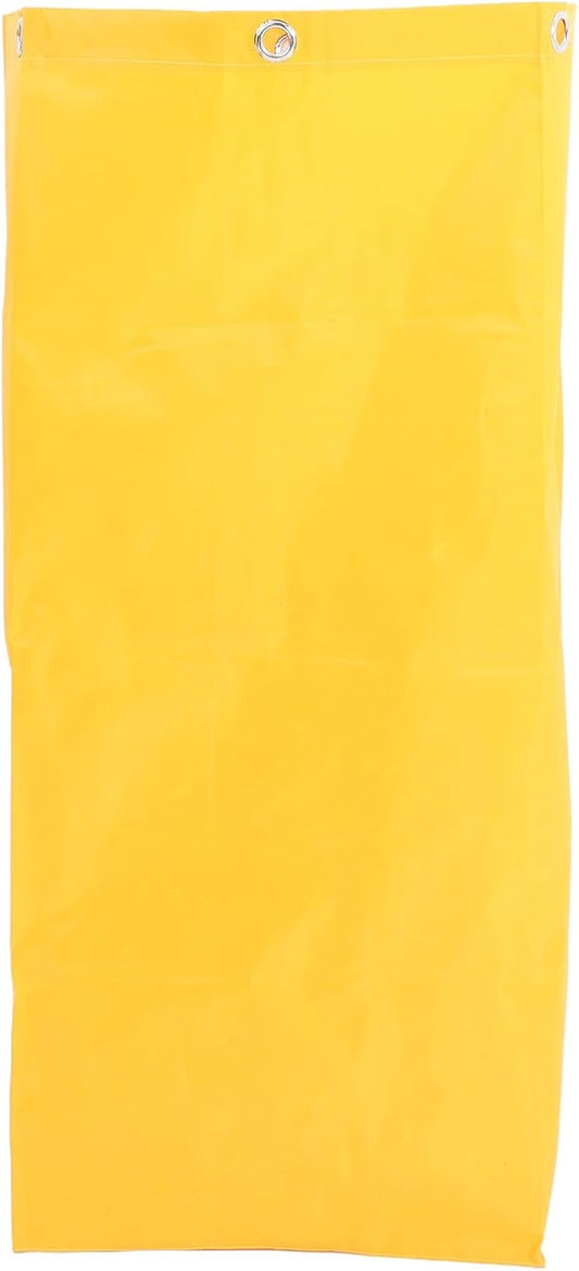 High Capacity Janitorial Cart Bag Made of Sturdy Oxford Cloth, Yellow Cleaning Bag to Organize Rags and Tools, Versatile Use for Housekeeping Cart and Domestic Cleaning
