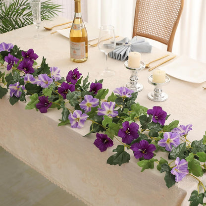 JUSTOYOU Artificial Rose Vines Yellow Flowers Garland Hanging Silk Rose Vine for Wedding Home Office Arch Arrangement Decoration 7.6FT(2PCS)