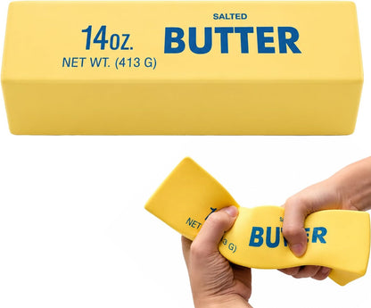 Giant Butter Squishy, Slow Rebound Cute Jumbo Big Butter Squeeze Stress Balls, Sensory Stress Relief Squishies Soft & Stretchy Fidget Toys for Anxiety Relief Party Favors (Yellow - Large)