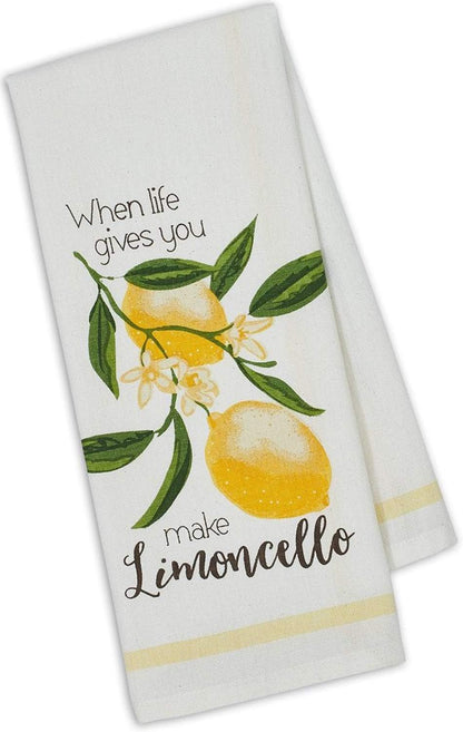Design Imports Lemoncello Lemons Citrus Cotton Dish Towel - 18" x 28"