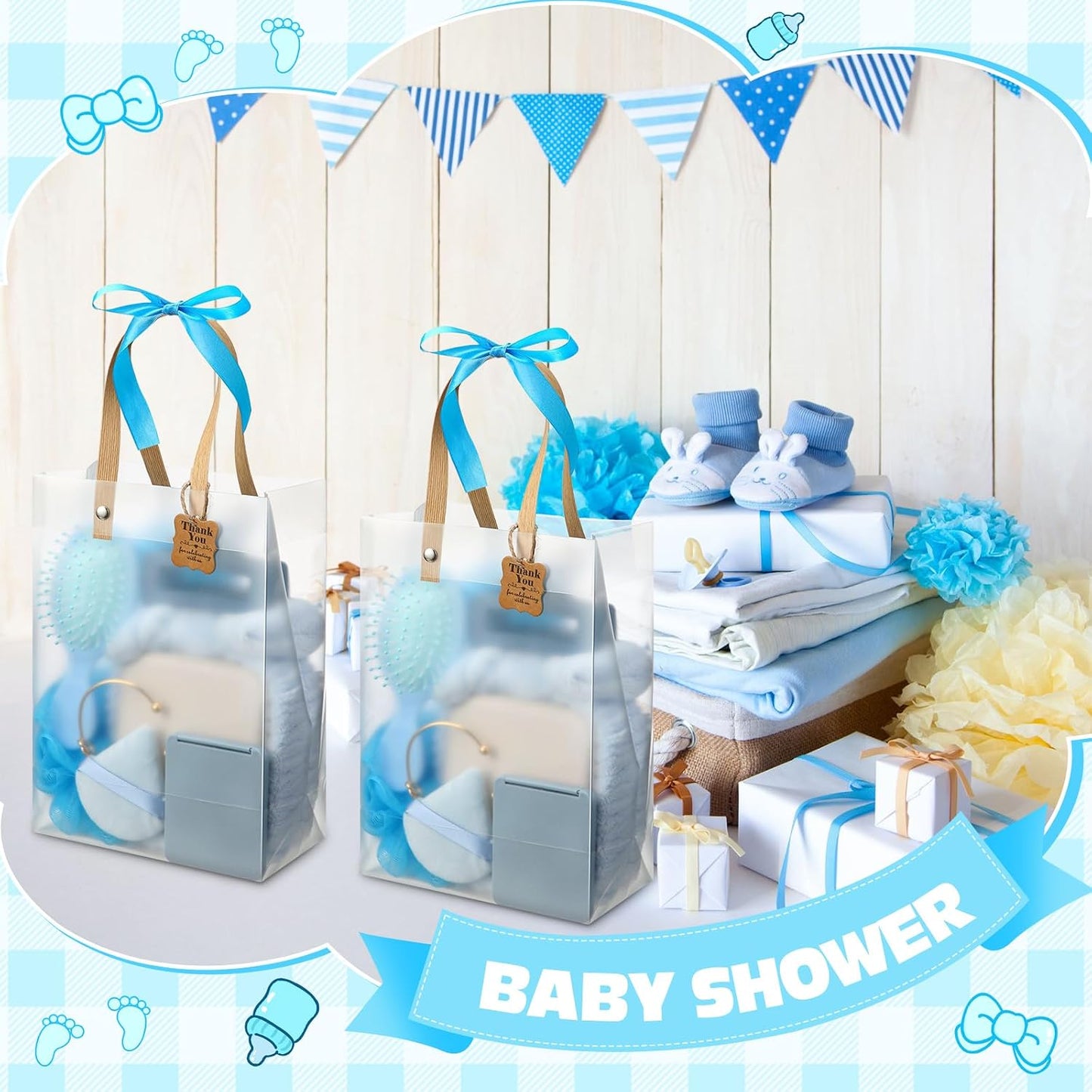 74Pcs Baby Shower Prizes for Game Winners Baby Shower Favors Gifts including Headband Hair Brush Jewelry Box with Gift Bag for Baby Shower Game Prizes Wedding Bridal Shower Favors (Yellow)