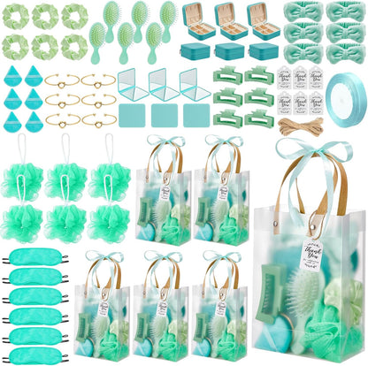 74Pcs Baby Shower Prizes for Game Winners Baby Shower Favors Gifts including Headband Hair Brush Jewelry Box with Gift Bag for Baby Shower Game Prizes Wedding Bridal Shower Favors (Yellow)