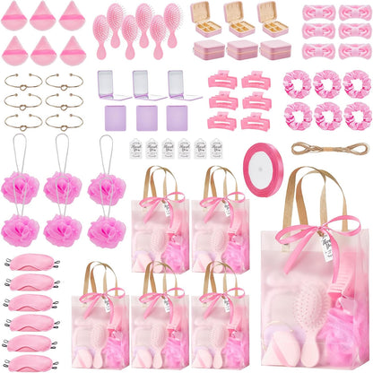 74Pcs Baby Shower Prizes for Game Winners Baby Shower Favors Gifts including Headband Hair Brush Jewelry Box with Gift Bag for Baby Shower Game Prizes Wedding Bridal Shower Favors (Yellow)