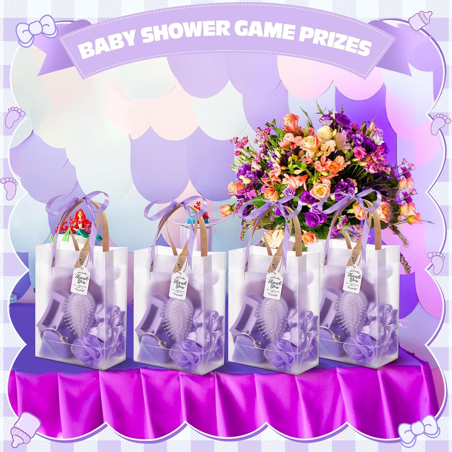 74Pcs Baby Shower Prizes for Game Winners Baby Shower Favors Gifts including Headband Hair Brush Jewelry Box with Gift Bag for Baby Shower Game Prizes Wedding Bridal Shower Favors (Yellow)