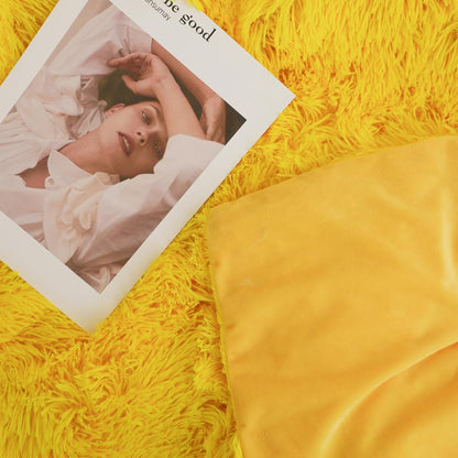 Yellow Fluffy Throw Blanket – 50x60 Inch Soft & Cozy Plush Blanket, Fuzzy Shaggy Couch Bed Cover for Living Room, Bedroom Decor – Gift for Women, Men, Him & Her
