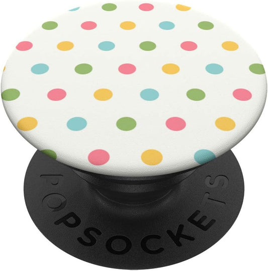 Green, Pink, Green and Yellow Polka Dot Design