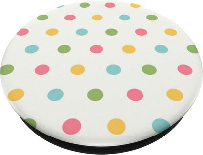 Green, Pink, Green and Yellow Polka Dot Design