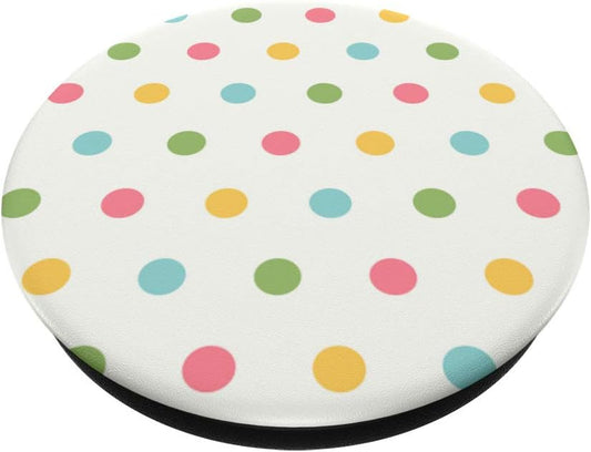 Green, Pink, Green and Yellow Polka Dot Design