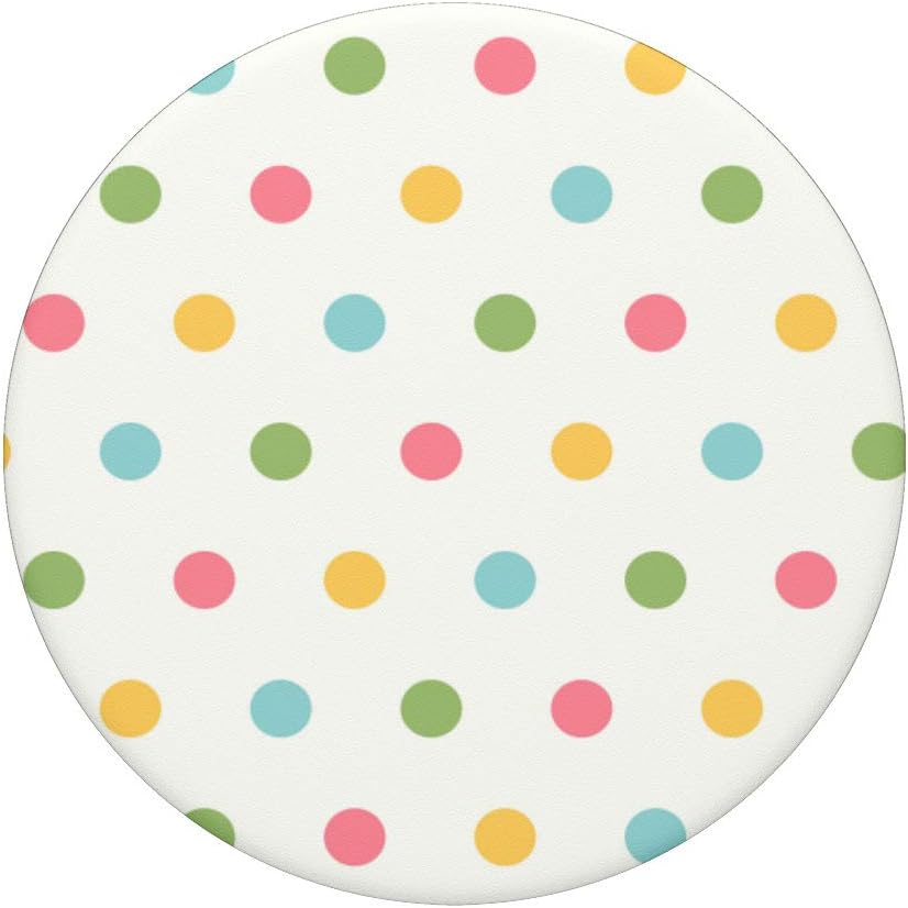Green, Pink, Green and Yellow Polka Dot Design