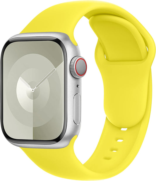 C1 Band for Apple Watch Bands Women Men Se Ultra 2 40mm 44mm 46mm 42mm 45mm 41mm 38mm 49mm Series 11 10 9 8 7 6 5 4 3 iWatch Sport Strap Silicone Fresh Lemon Yellow