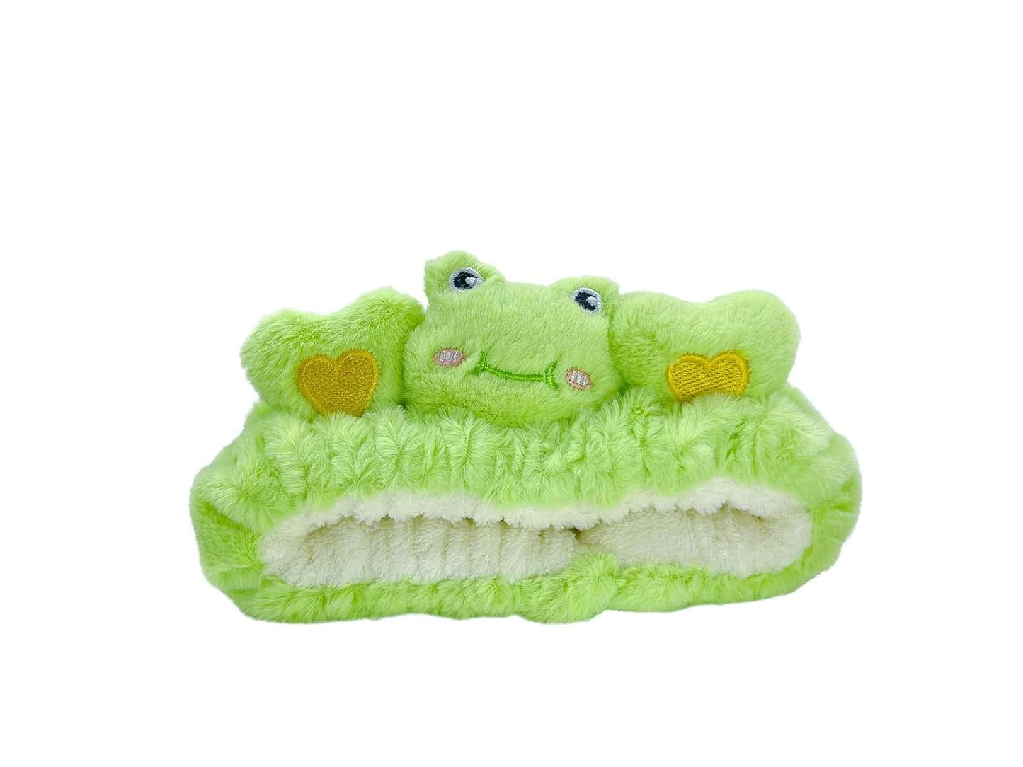 Kawaii Spa Headband - Cute Duck Towel Headband for Women's Skin Care, Makeup & Wash - Soft Microfiber Coral Fleece (Yellow, Duck)