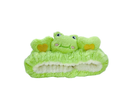Kawaii Spa Headband - Cute Duck Towel Headband for Women's Skin Care, Makeup & Wash - Soft Microfiber Coral Fleece (Yellow, Duck)