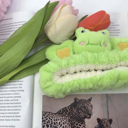 Kawaii Spa Headband - Cute Duck Towel Headband for Women's Skin Care, Makeup & Wash - Soft Microfiber Coral Fleece (Yellow, Duck)