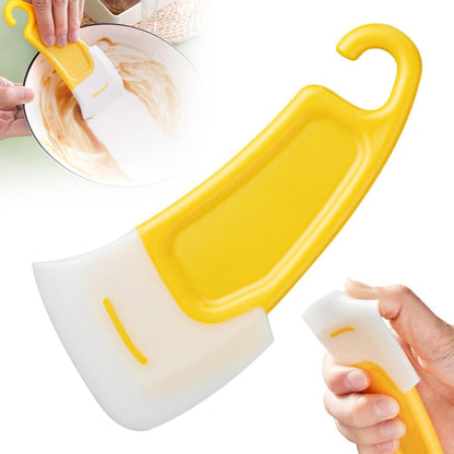 Kitchen Silicone Spatula Set, High Heat Resistant, Pan Cleaning Scraper (Yellow)