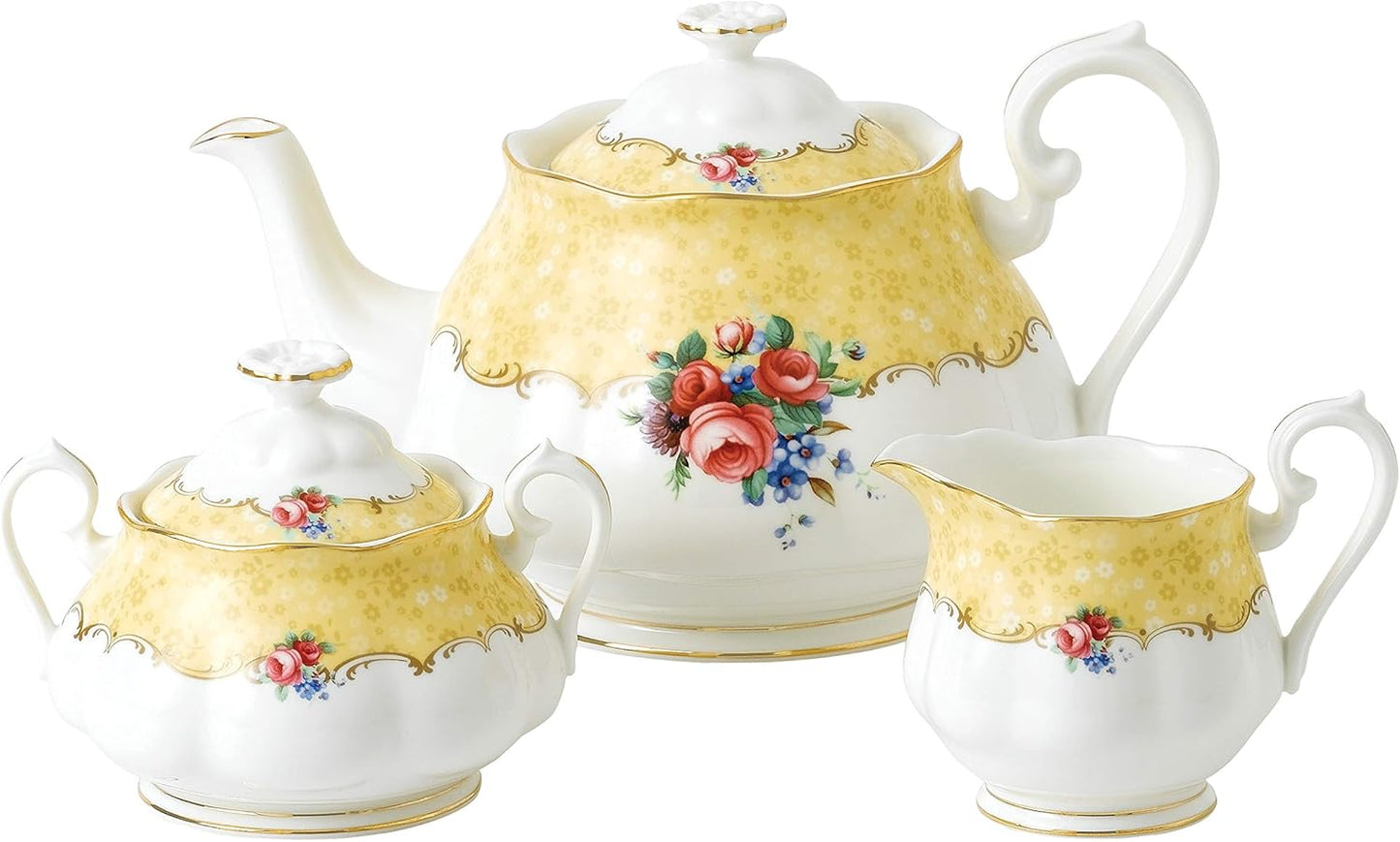 100 Years 1990 3-Piece Set (Teapot, Sugar & Creamer)