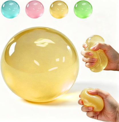 Coconut Oil Squishy, Slow Rising Stress Relief Squeeze, Soft Non-Sticky Sensory Fidget for Relaxation, Easy to Clean, Portable Gift for Adults (Yellow)