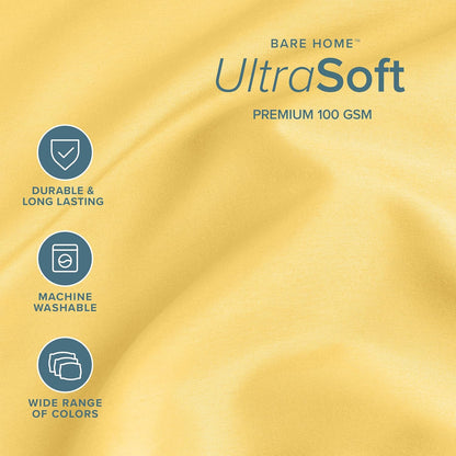 King Sheet Set - 1800 Ultra-Soft Microfiber King Bed Sheets - Double Brushed - Deep Pockets - Easy Fit - 4 Piece Set - Bedding Sheets & Pillowcases (King, Lemon Drop)