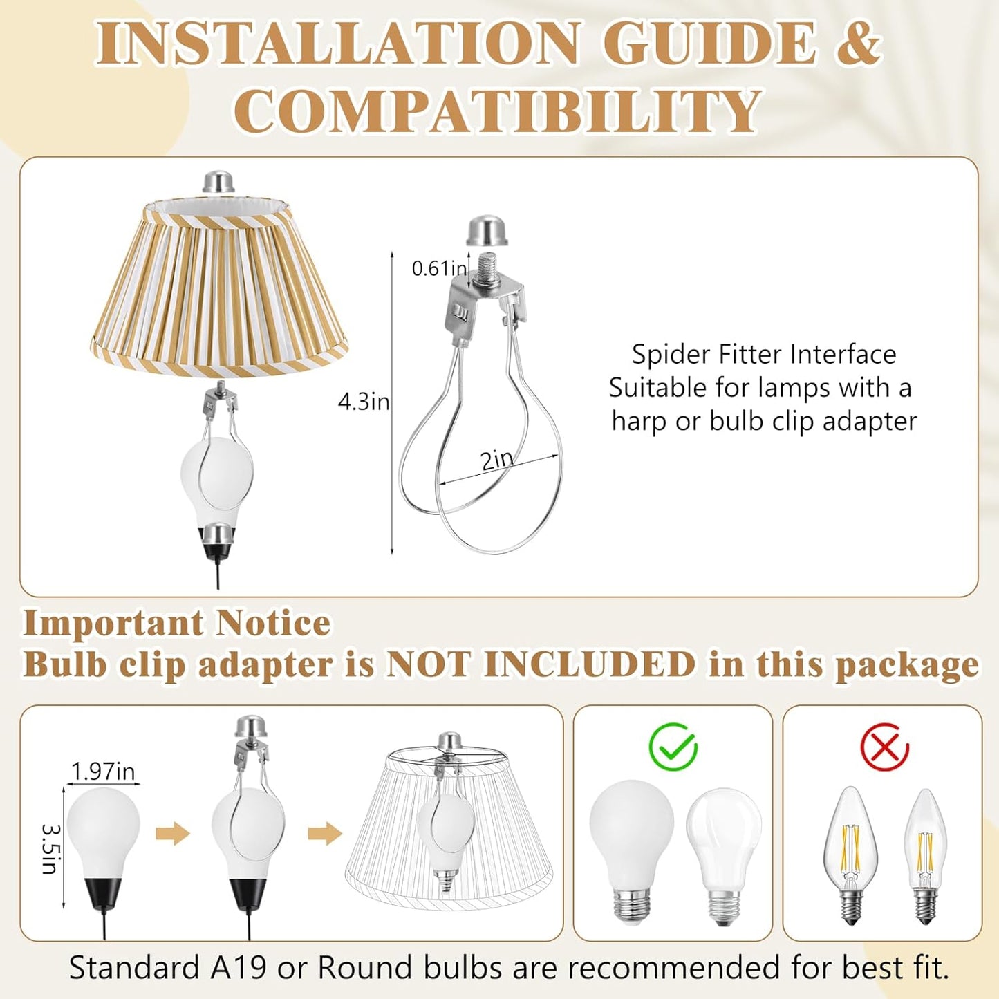 2 Pack Small Pleated Lamp Shades, 5" Top x 10" Bottom x 5.5" High Bell Fabric Shades for Table Lamps, Small Replacement Lampshades for Table Bedroom Home Decor(Yellow)