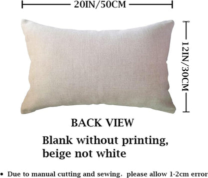 Relax Lumbar Throw Pillow Case 12×20 Inch Housewarming Gifts Farmhouse Yellow Decorative Rectangular/Waist Cushion Cover for Sofa Beach Porch Bench Decor (12"×20", Yellow)