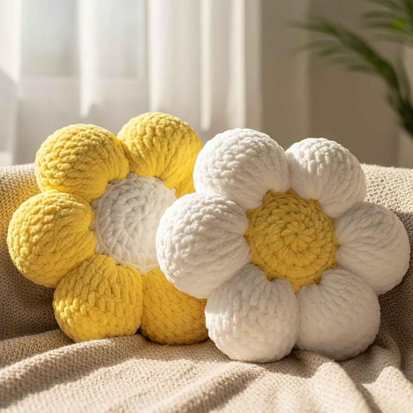 2 * 3.5Oz Soft Velvet Yarn Chenille Yarn for Crocheting and Knitting – Light Bulky (93 Yards/100g) - Microfiber Polyester - Yarn for Blanket Amigurumi Weaving Crafts (Yellow, 2 Pack)