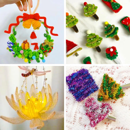 200pcs Pipe Cleaners, Yellow Pipe Cleaners Craft Supplies,Chenille Stems for DIY Arts Crafts Project(Yellow)