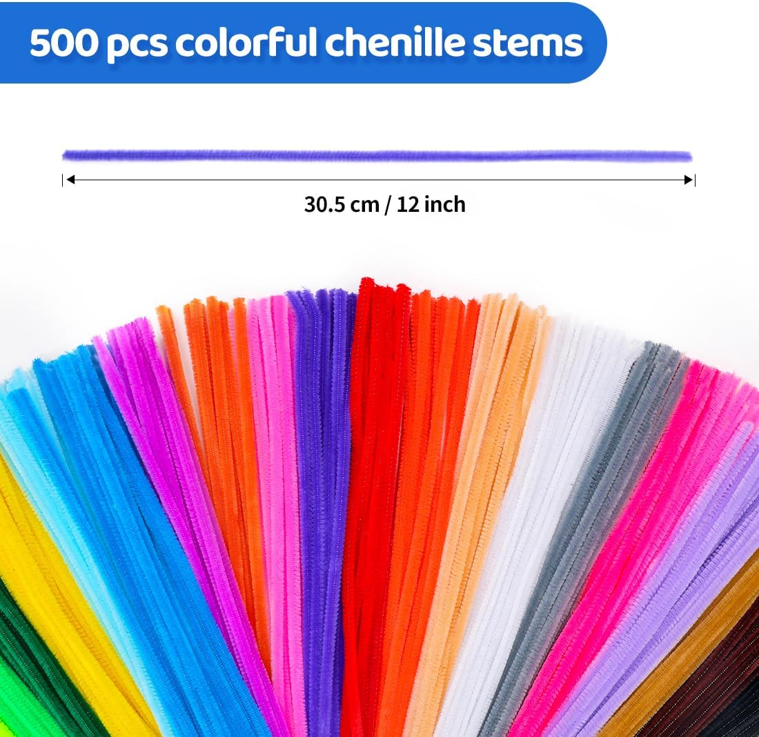 200pcs Pipe Cleaners, Yellow Pipe Cleaners Craft Supplies,Chenille Stems for DIY Arts Crafts Project(Yellow)