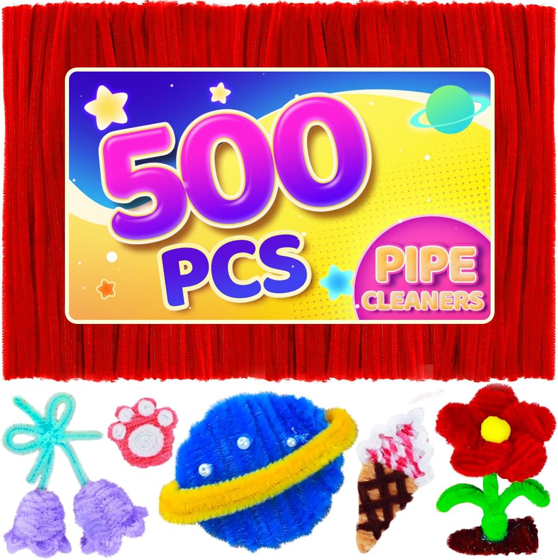 200pcs Pipe Cleaners, Yellow Pipe Cleaners Craft Supplies,Chenille Stems for DIY Arts Crafts Project(Yellow)