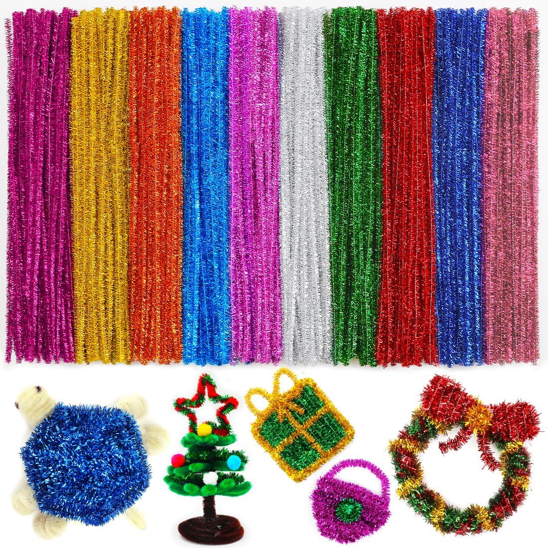 200pcs Pipe Cleaners, Yellow Pipe Cleaners Craft Supplies,Chenille Stems for DIY Arts Crafts Project(Yellow)