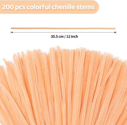 200pcs Pipe Cleaners, Yellow Pipe Cleaners Craft Supplies,Chenille Stems for DIY Arts Crafts Project(Yellow)