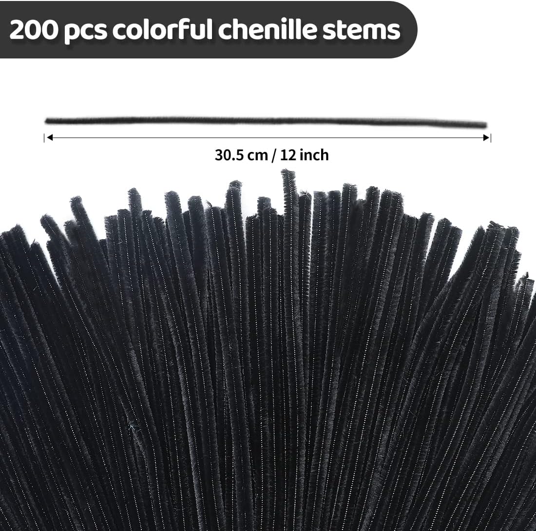 200pcs Pipe Cleaners, Yellow Pipe Cleaners Craft Supplies,Chenille Stems for DIY Arts Crafts Project(Yellow)