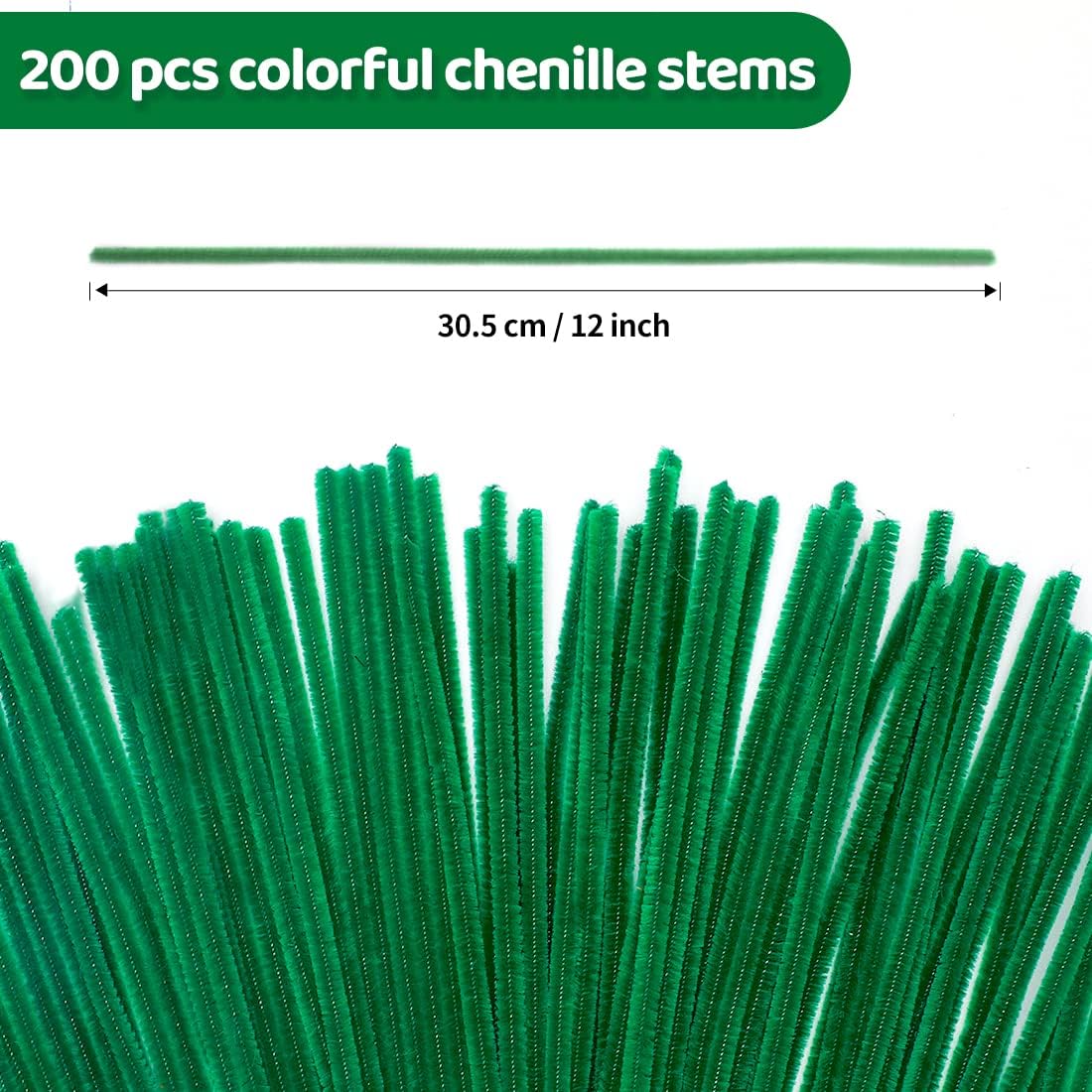 200pcs Pipe Cleaners, Yellow Pipe Cleaners Craft Supplies,Chenille Stems for DIY Arts Crafts Project(Yellow)