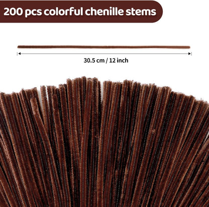 200pcs Pipe Cleaners, Yellow Pipe Cleaners Craft Supplies,Chenille Stems for DIY Arts Crafts Project(Yellow)