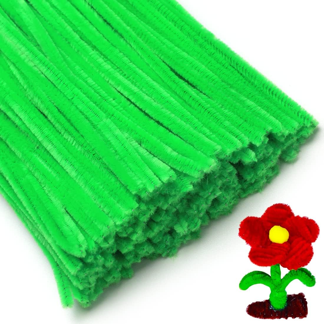 200pcs Pipe Cleaners, Yellow Pipe Cleaners Craft Supplies,Chenille Stems for DIY Arts Crafts Project(Yellow)