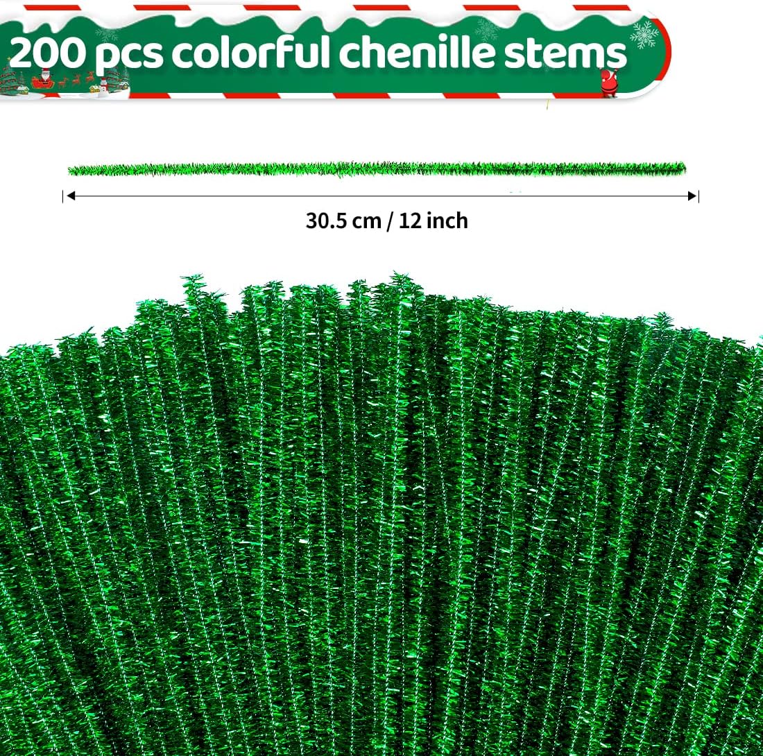 200pcs Pipe Cleaners, Yellow Pipe Cleaners Craft Supplies,Chenille Stems for DIY Arts Crafts Project(Yellow)