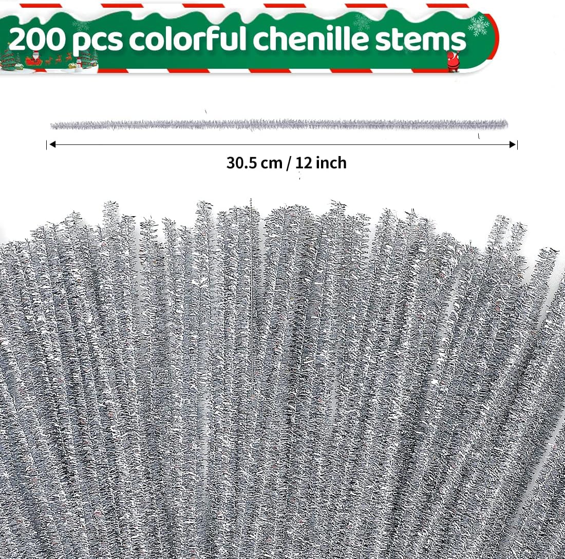 200pcs Pipe Cleaners, Yellow Pipe Cleaners Craft Supplies,Chenille Stems for DIY Arts Crafts Project(Yellow)