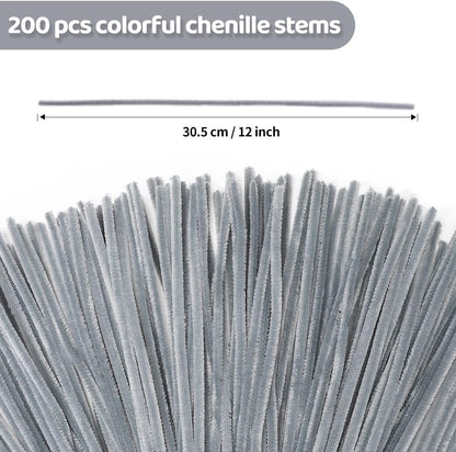200pcs Pipe Cleaners, Yellow Pipe Cleaners Craft Supplies,Chenille Stems for DIY Arts Crafts Project(Yellow)
