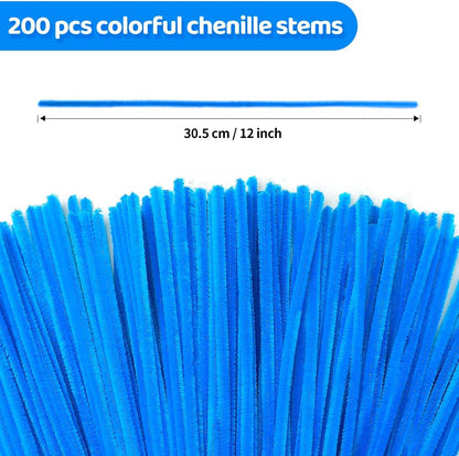 200pcs Pipe Cleaners, Yellow Pipe Cleaners Craft Supplies,Chenille Stems for DIY Arts Crafts Project(Yellow)