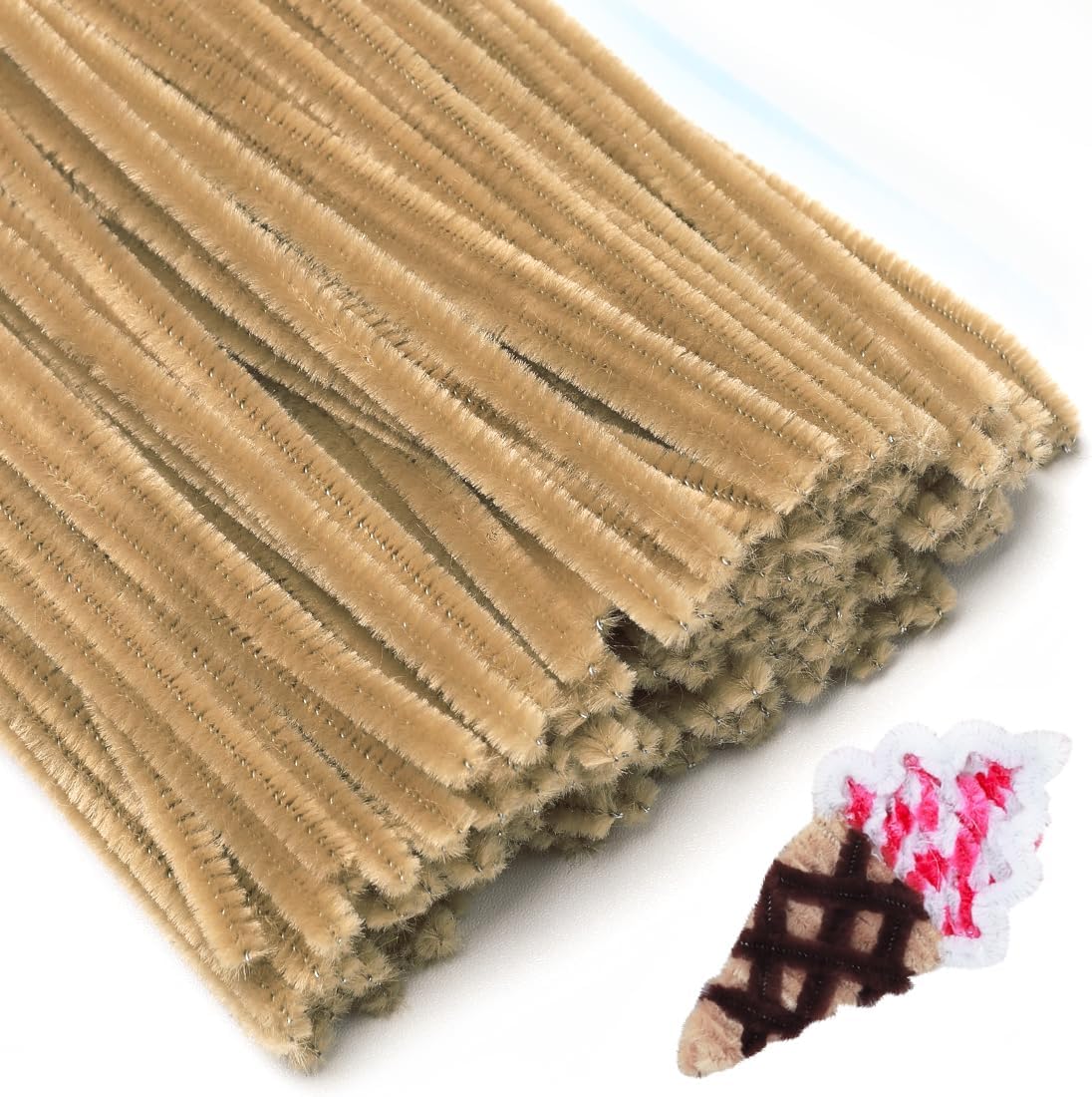 200pcs Pipe Cleaners, Yellow Pipe Cleaners Craft Supplies,Chenille Stems for DIY Arts Crafts Project(Yellow)