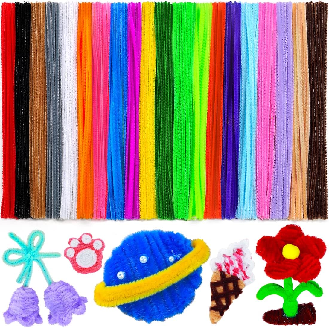 200pcs Pipe Cleaners, Yellow Pipe Cleaners Craft Supplies,Chenille Stems for DIY Arts Crafts Project(Yellow)