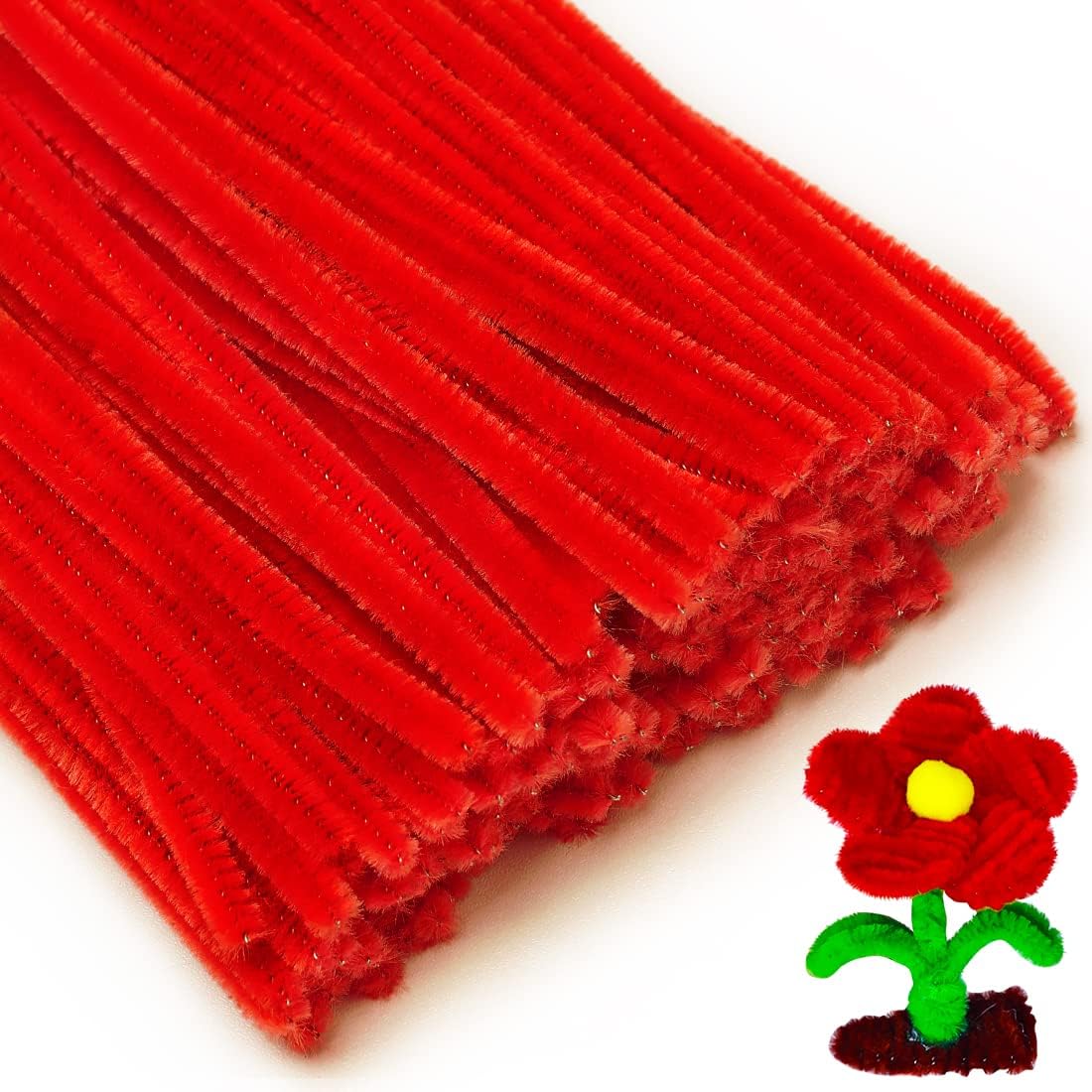 200pcs Pipe Cleaners, Yellow Pipe Cleaners Craft Supplies,Chenille Stems for DIY Arts Crafts Project(Yellow)