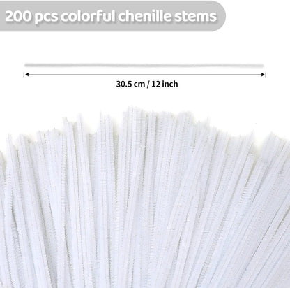 200pcs Pipe Cleaners, Yellow Pipe Cleaners Craft Supplies,Chenille Stems for DIY Arts Crafts Project(Yellow)
