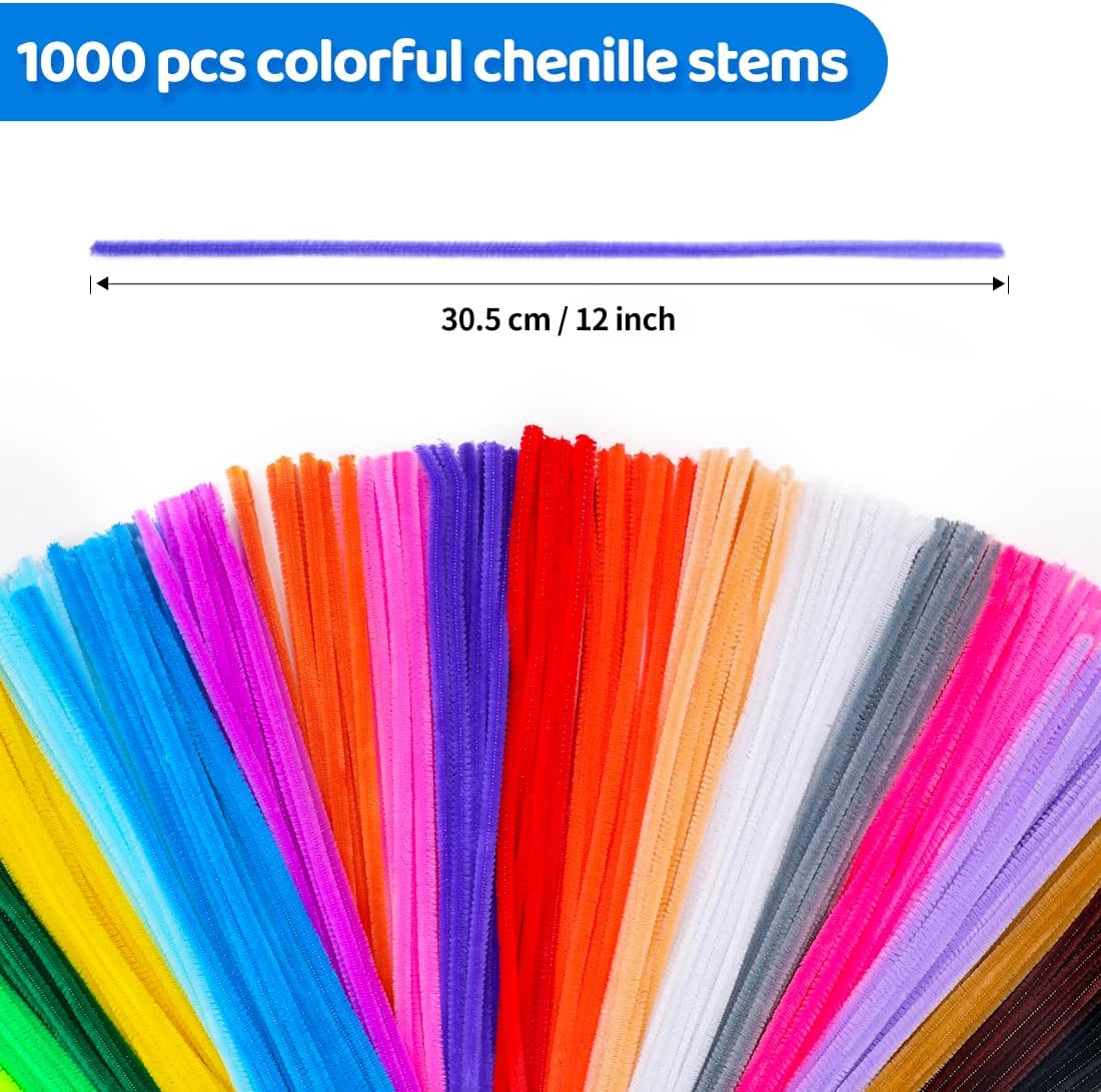 200pcs Pipe Cleaners, Yellow Pipe Cleaners Craft Supplies,Chenille Stems for DIY Arts Crafts Project(Yellow)