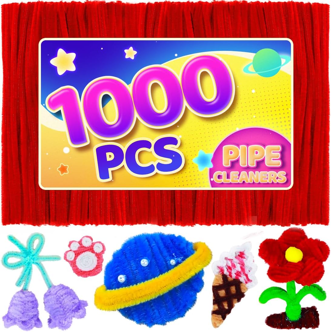 200pcs Pipe Cleaners, Yellow Pipe Cleaners Craft Supplies,Chenille Stems for DIY Arts Crafts Project(Yellow)